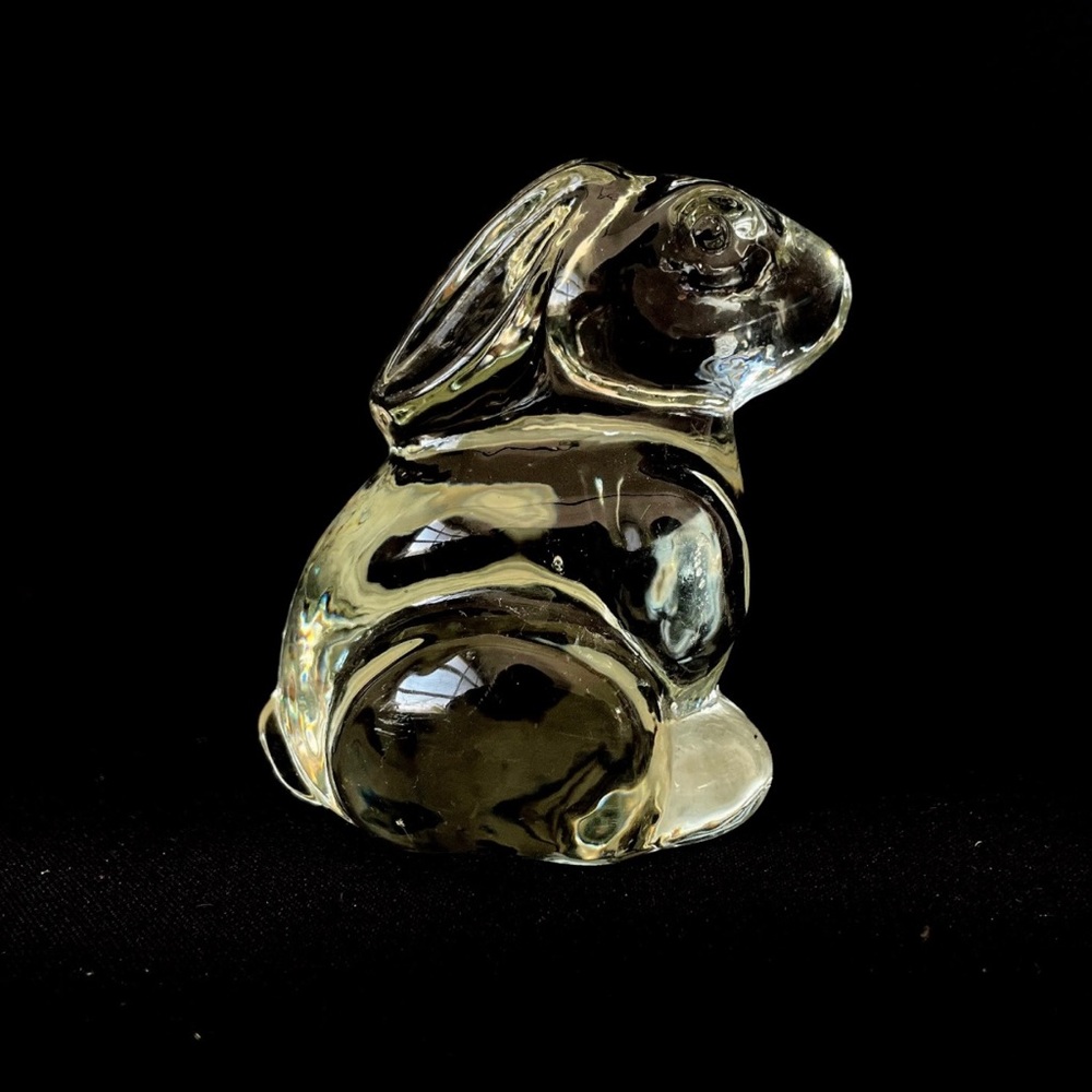 Crystal Clear Glass Bunny Figurine